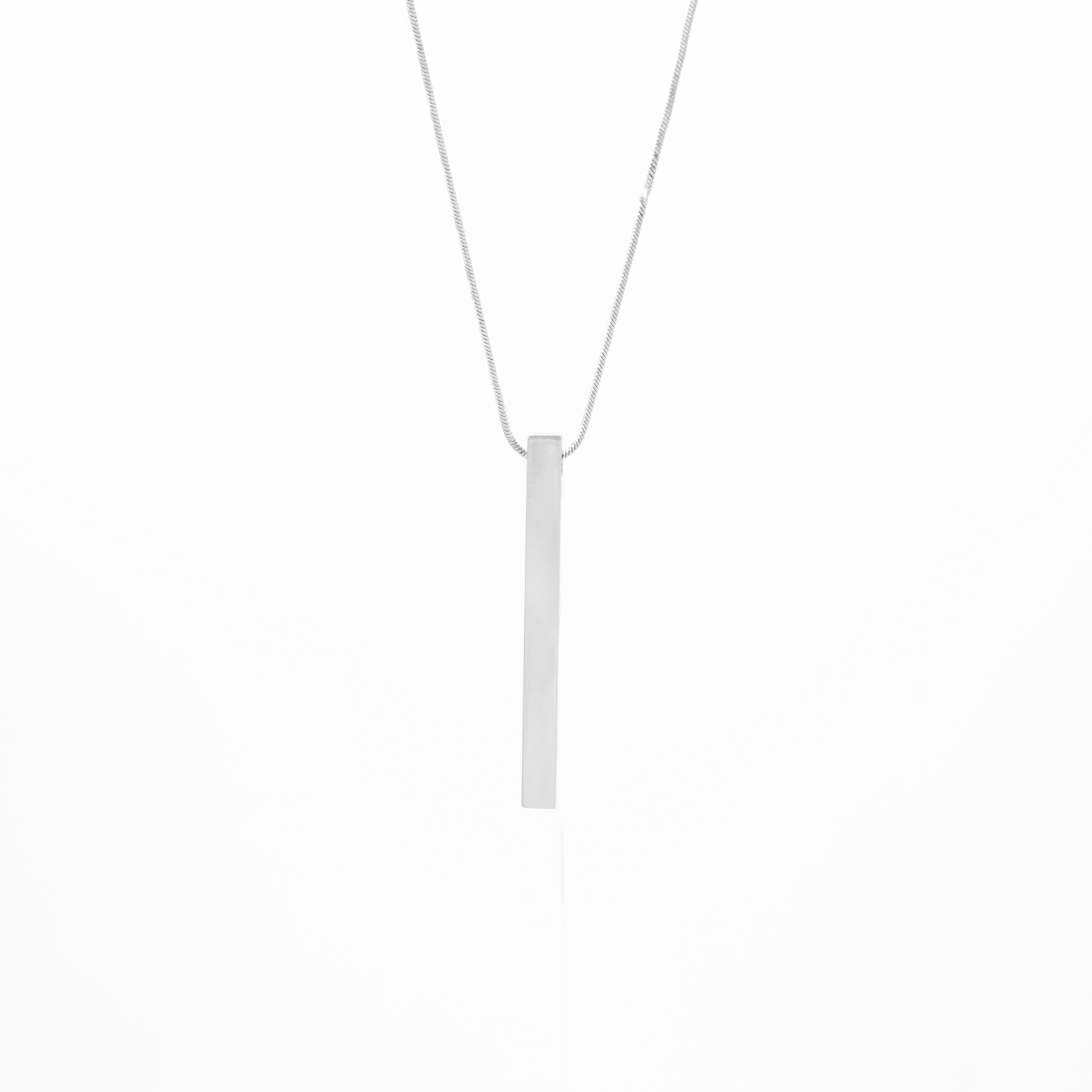 Vertical Bar Pendant (silver)