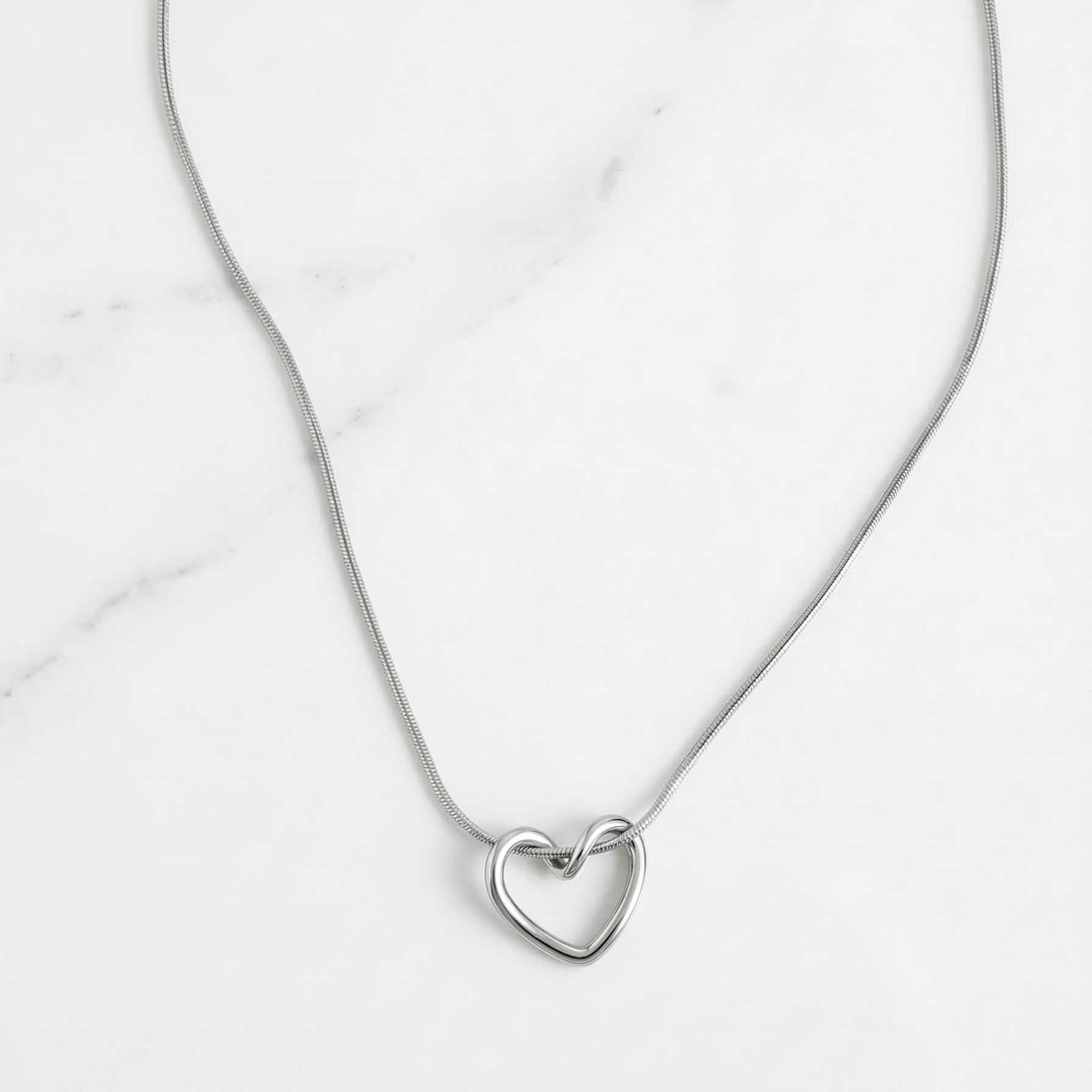 Silver Lumière Heart Necklace